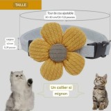Collier pour chat avec fleur