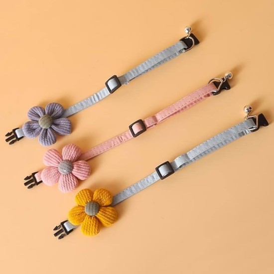 Collier pour chat avec fleur