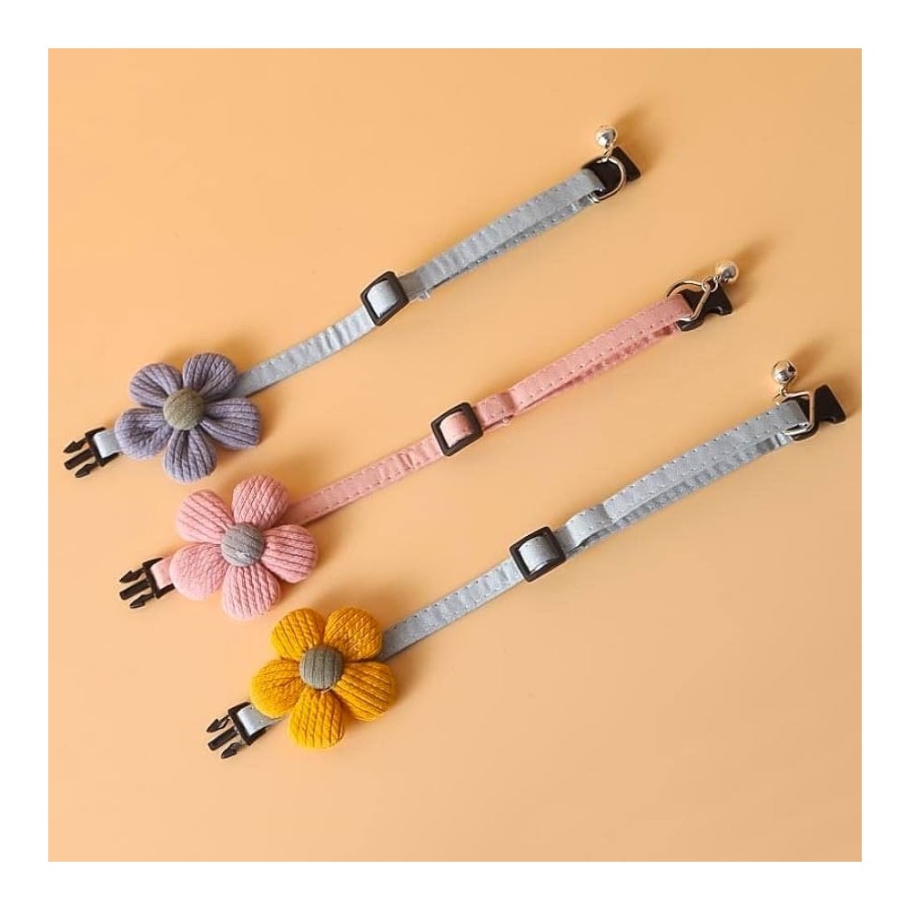 Collier pour chat avec fleur