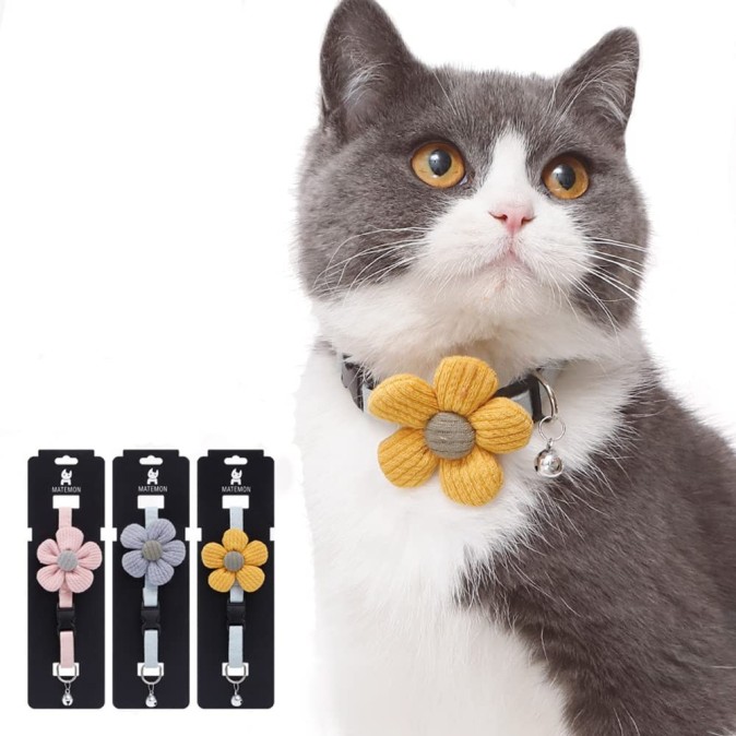 Collier pour chat avec fleur
