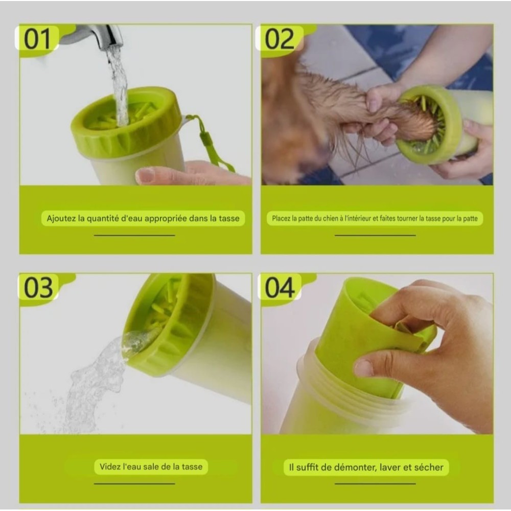 Nettoyeur de pattes pour chien