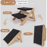 Escalier rampe convertible 2-en-1 pour animaux