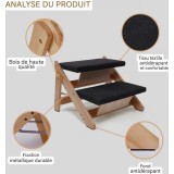 Escalier rampe convertible 2-en-1 pour animaux