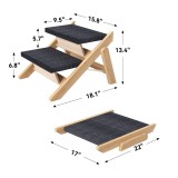 Escalier rampe convertible 2-en-1 pour animaux