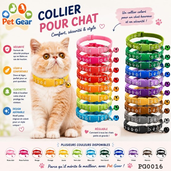 Collier pour chat avec grelot