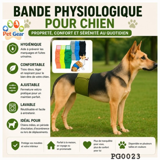 Couche lavable pour chien mâle