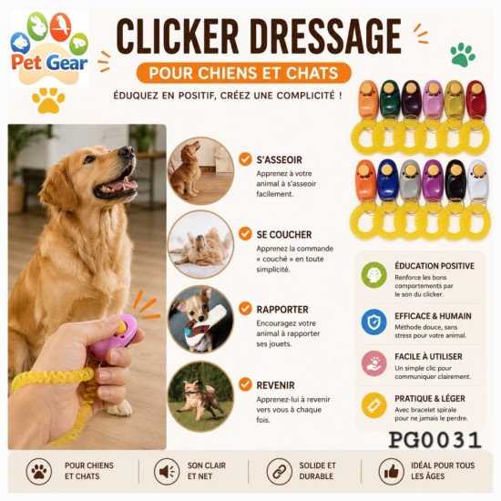 Clicker de dressage pour animaux