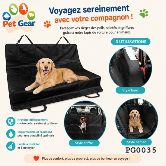 Housse de siège de voiture pour animaux de compagnie