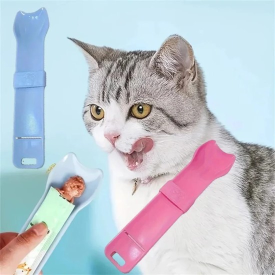 Cuillère à presser pour friandises pour chats