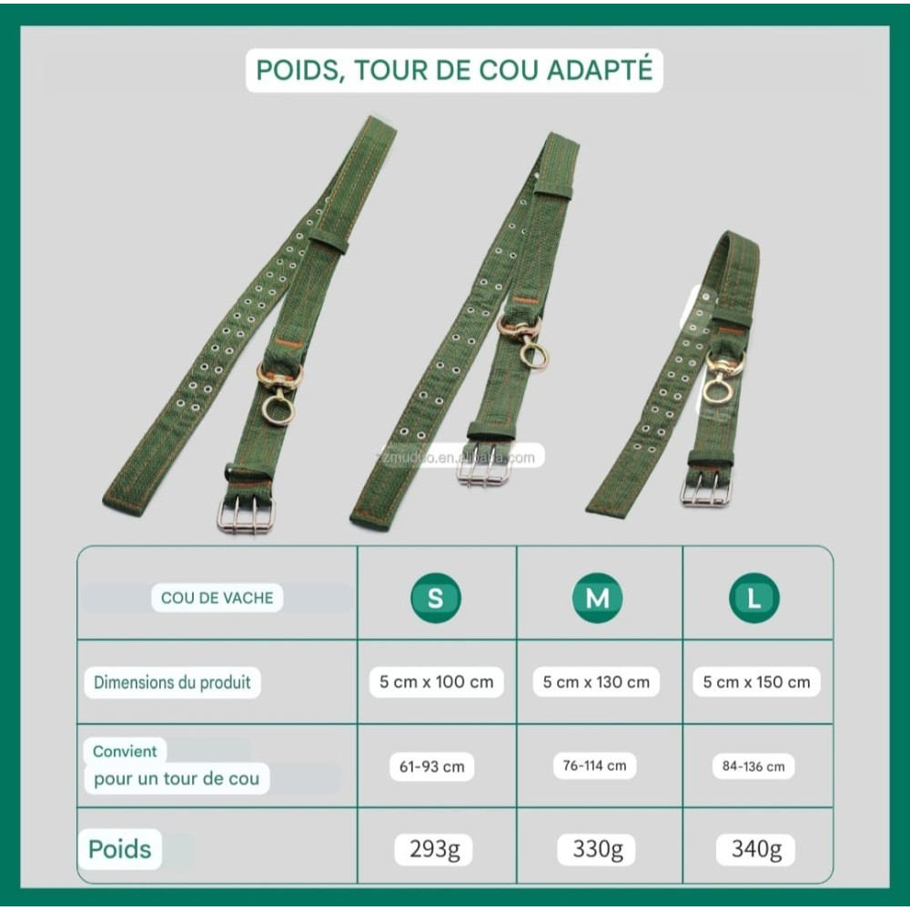 Collier de traction pour bétail