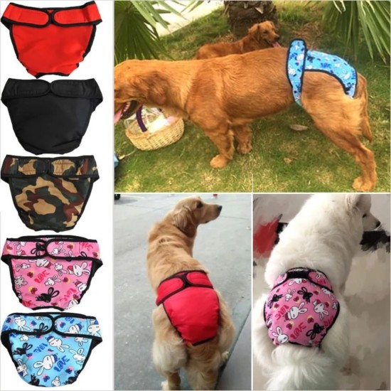 Culotte hygiénique réutilisable et lavable pour chienne
