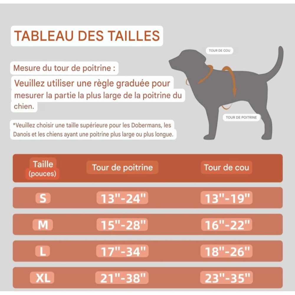 Harnais pour chien anti-traction