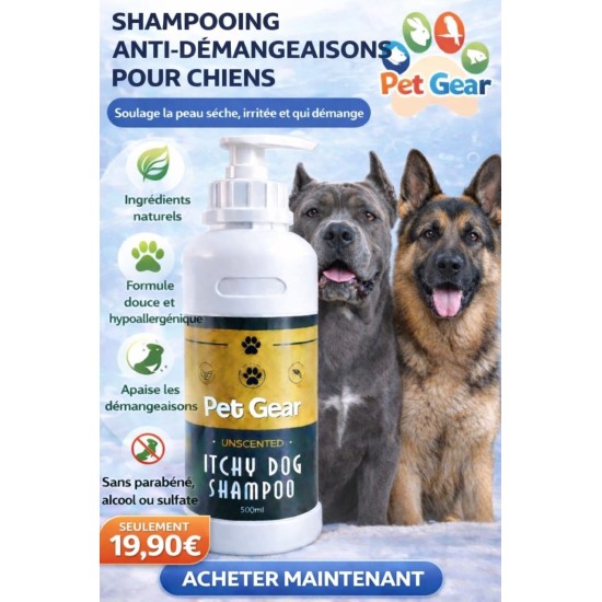 Shampooing anti-démangeaisons pour chiens