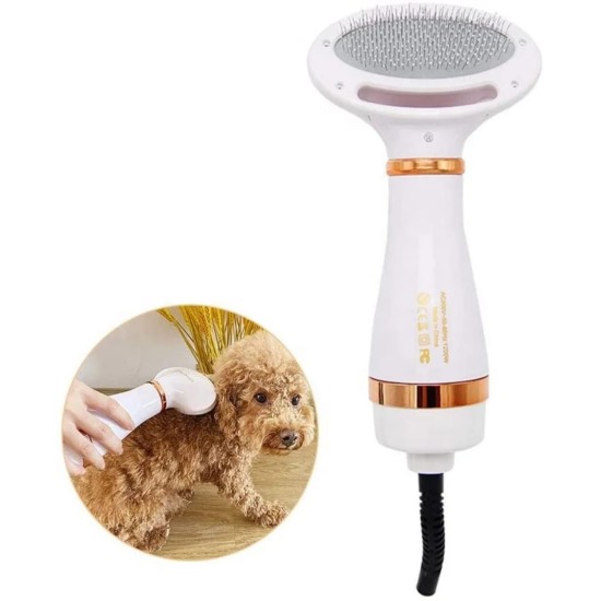 Séchoir et brosse pour animaux de compagnie 2-en-1