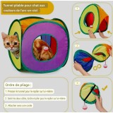 Tunnel pliable pour chat