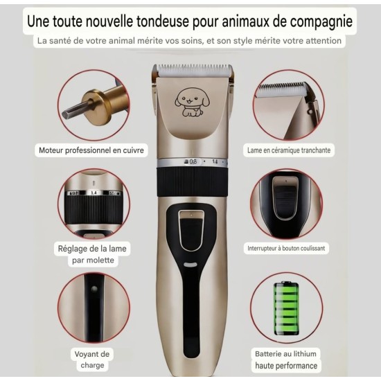 Tondeuse sans fil pour animaux