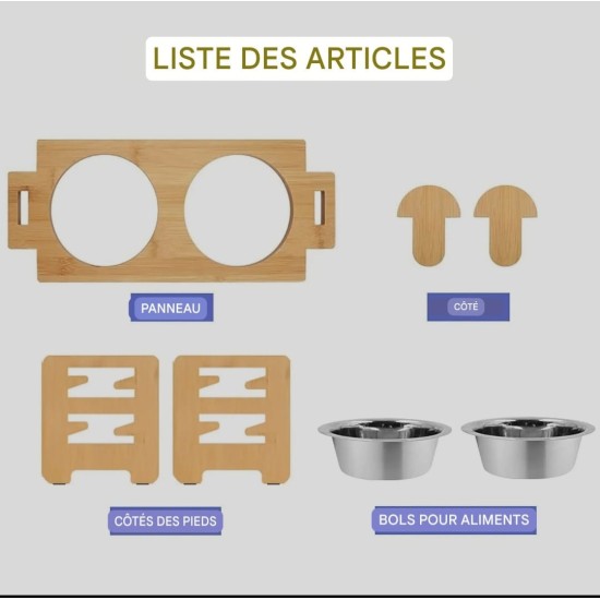 Gamelle surélevée pour animaux